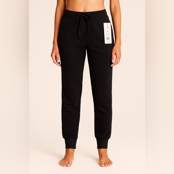 Vogo Women's Black Jogger Pants Size Small, Drawstring Waist, Pockets - Picture 1 of 6